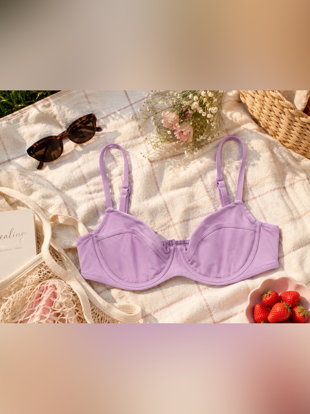 American Eagle Outfitters Lavender Underwire Bikini Top